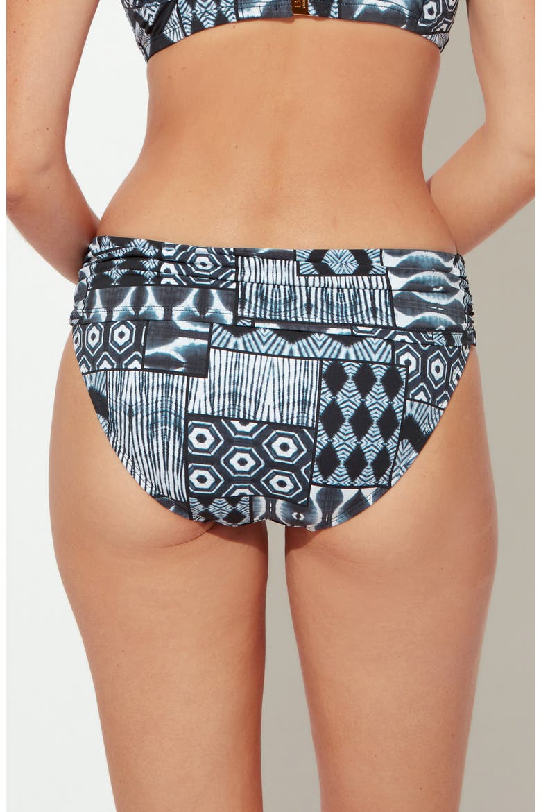 Island Time Sarong Hipster Bikini Bottoms, Alternate, color, NAVY