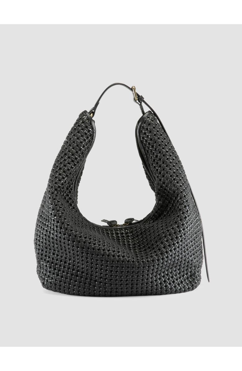 Officine Creative Vicky 002 Hand-Woven Shoulder Bag, Alternate, color, Black