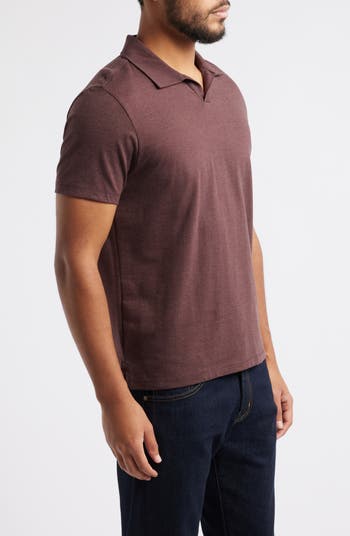 Wardlow Tonal Stripe Short Sleeve Cotton Blend Polo