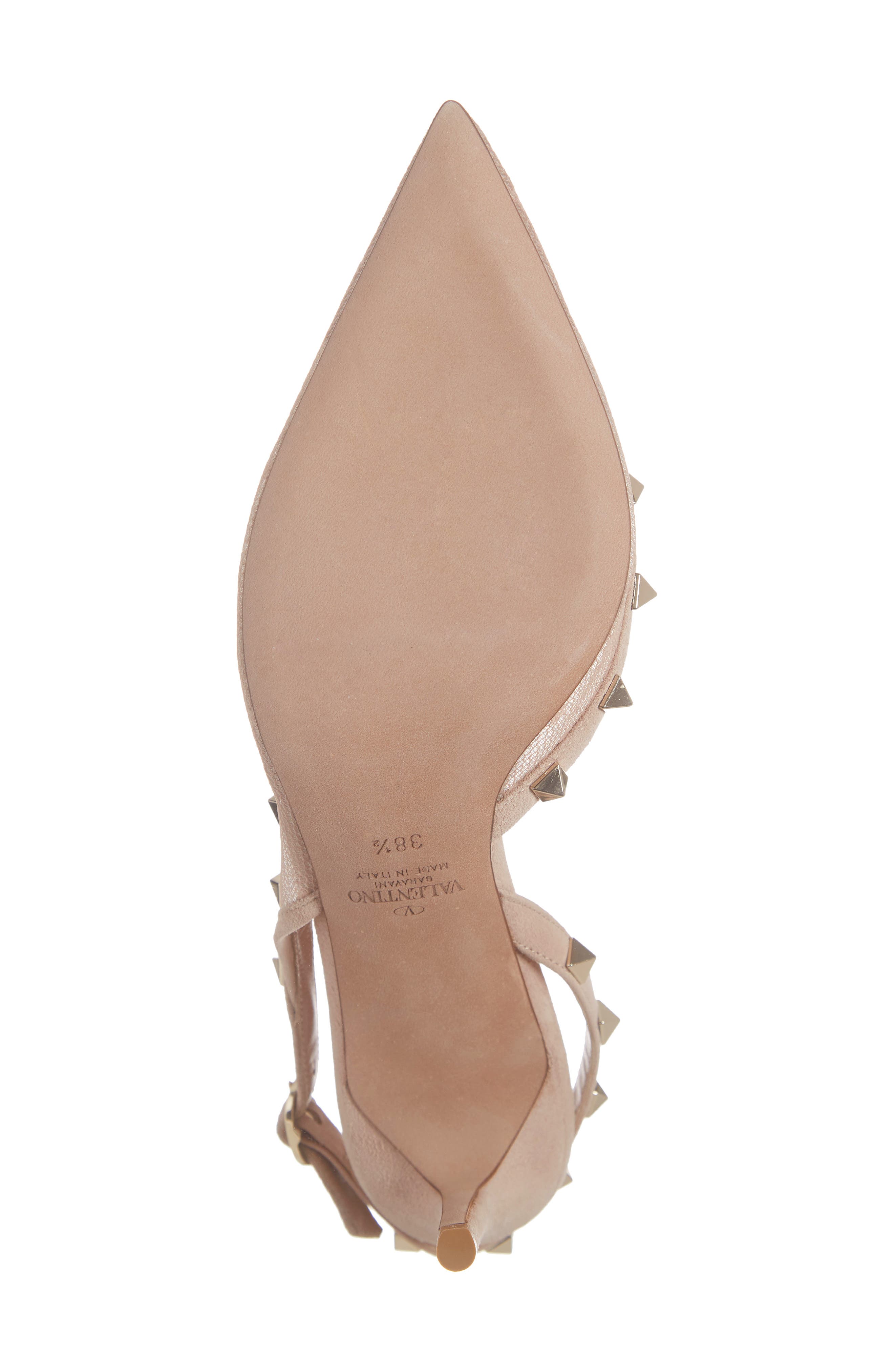 Valentino Garavani Rockstud Mesh Slingback Pointed Toe Pump, Alternate, color, 