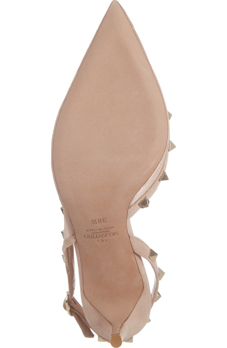 Valentino Garavani Rockstud Mesh Slingback Pointed Toe Pump, Alternate, color,