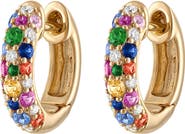 EDEN PRESLEY Glitter Diamond Huggie Hoop Earrings