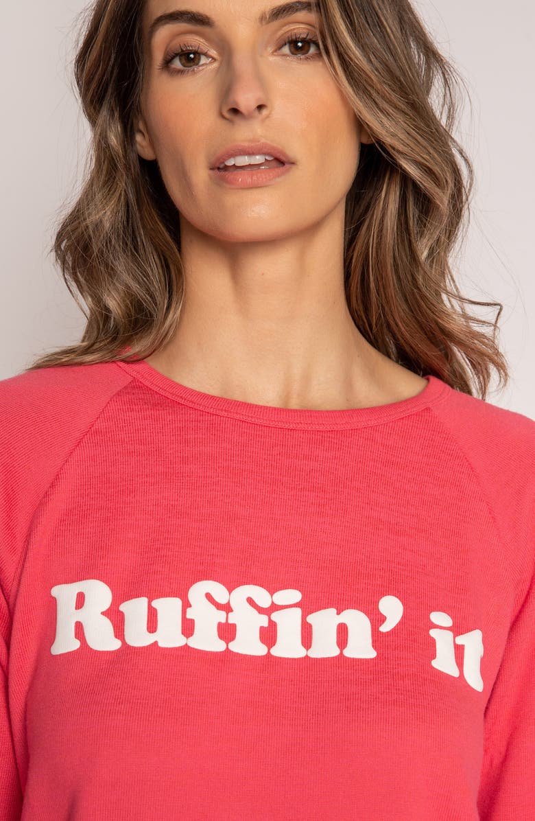 PJ Salvage Ruffin' It Jersey Pajama Sweatshirt, Alternate, color,