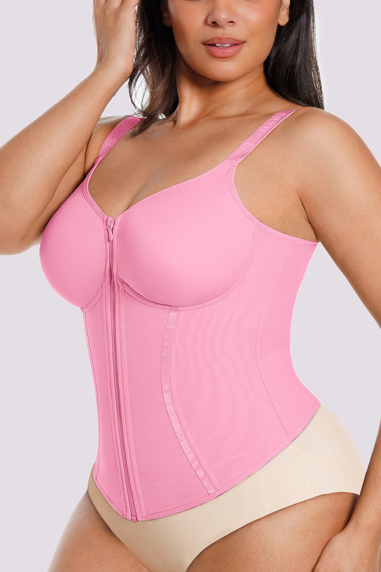 Tummy Control Corset Shaping Top, Alternate, color, Lavender Pink