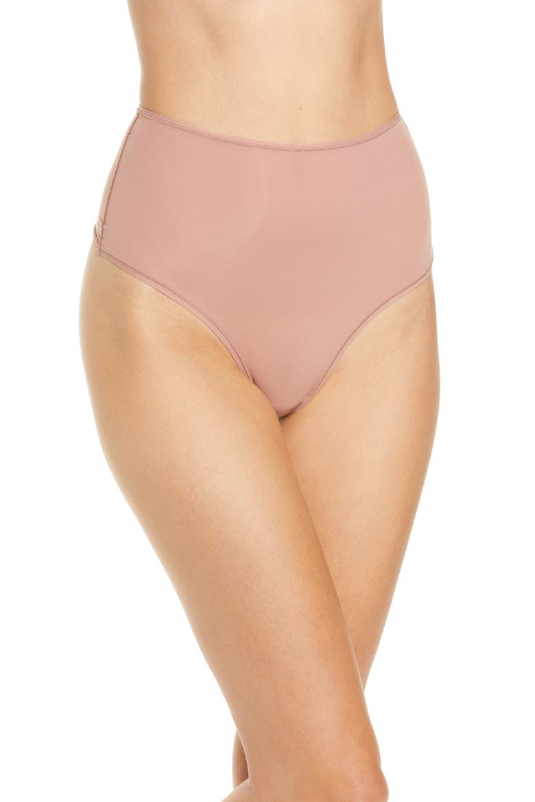 Fits Everybody High Waisted Thong, Main, color, ROSE CLAY