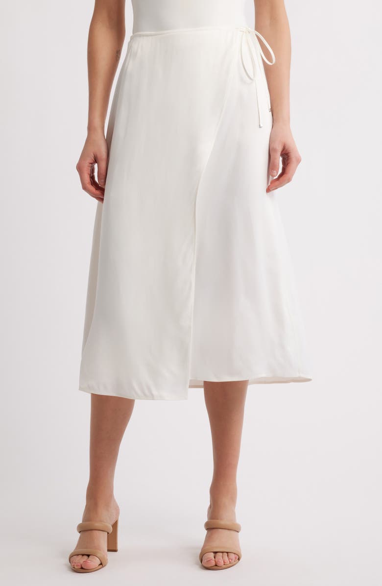BOSS Vamarni Wrap Skirt, Main, color, Soft Cream