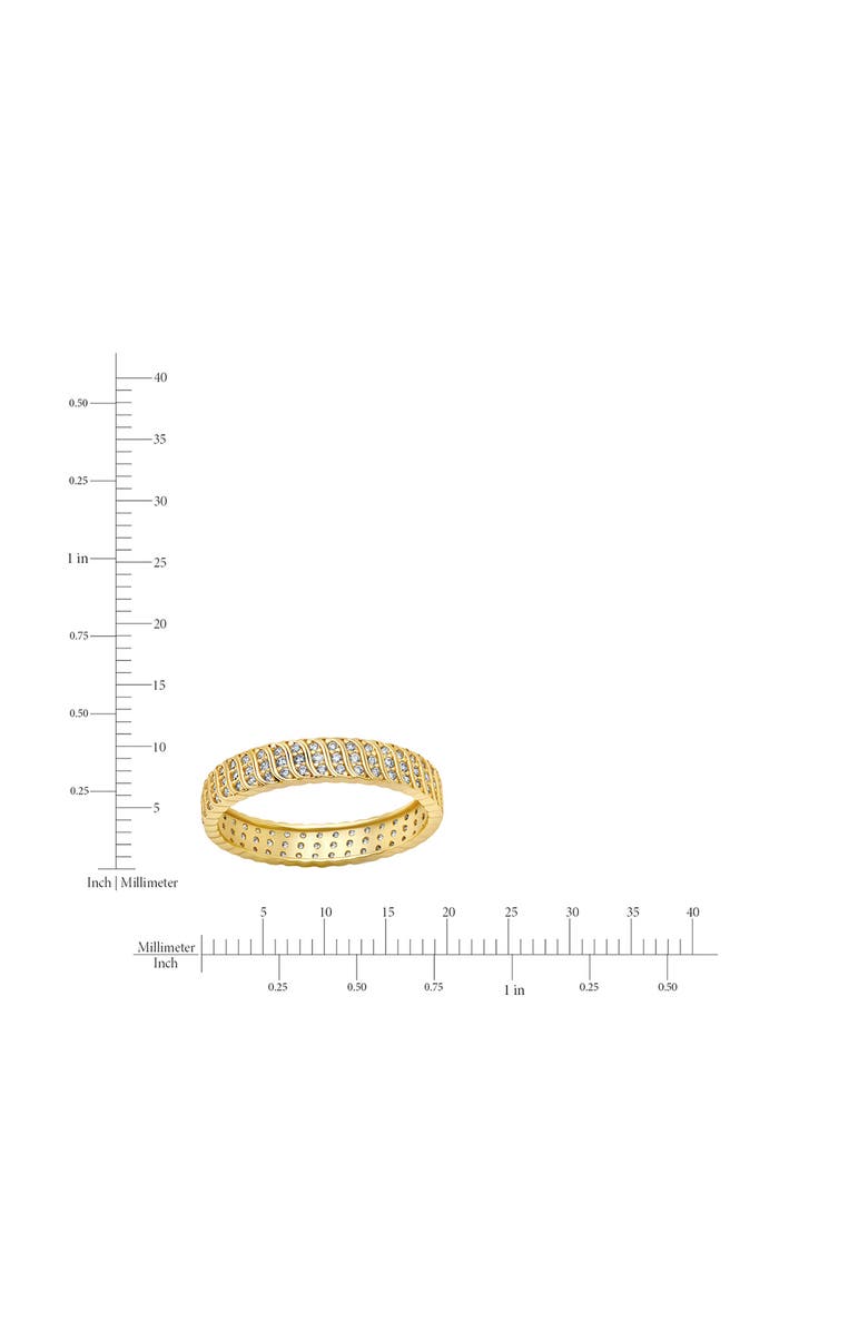 Crislu Cubic Zirconia Wave Ring, Alternate, color, Gold