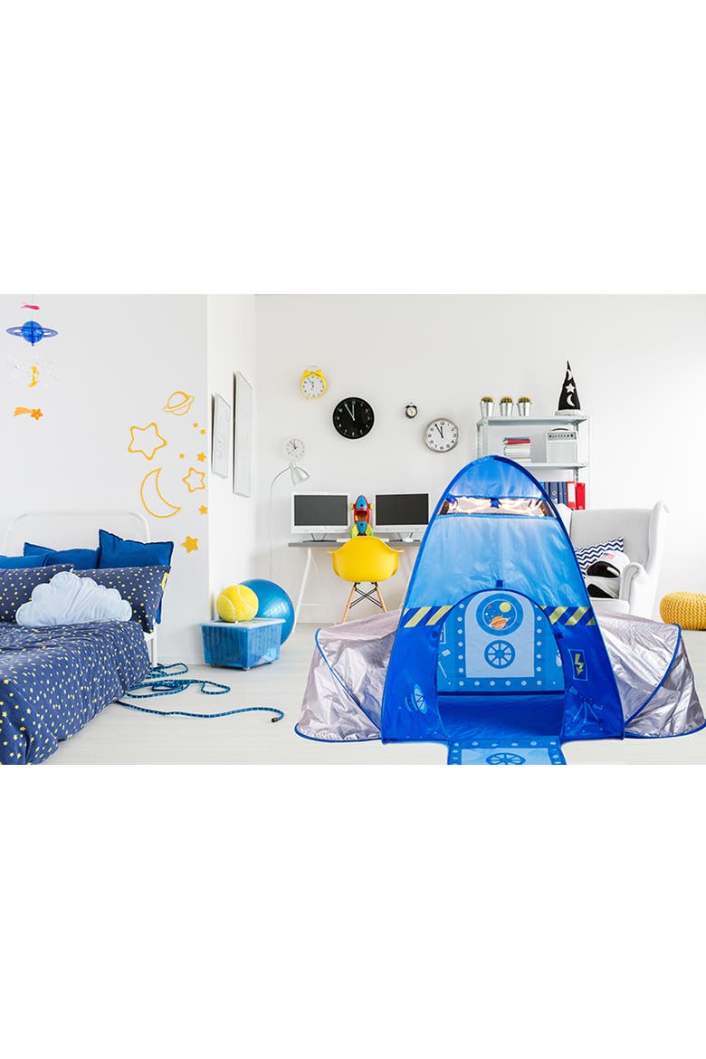Popitup Rocket Play Tent With Lights, Alternate, color, Blue