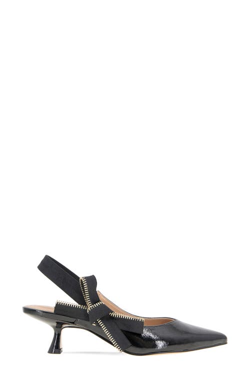 Bcbgeneration Kodari Slingback Kitten Heel Pump In Black Patent