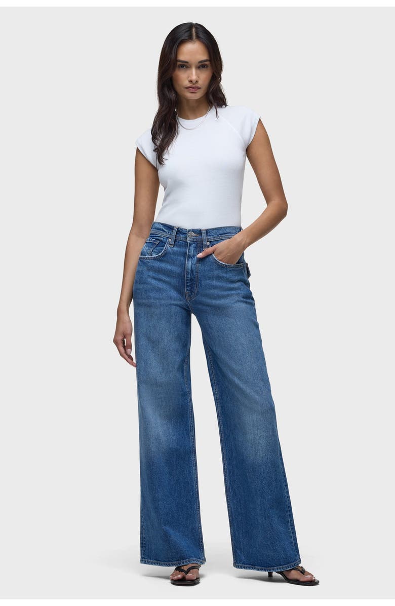 Hudson Jeans Jodie Flap Pocket Loose Wide Leg, Alternate, color, Glee