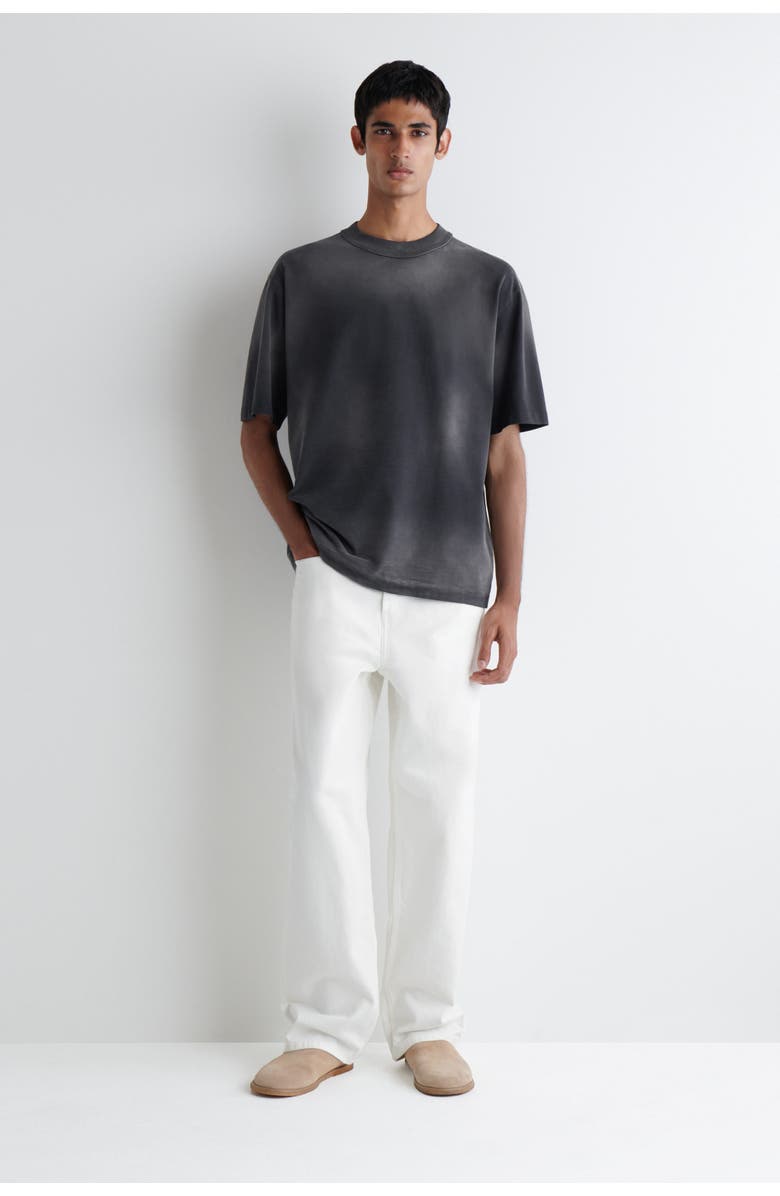 COS Oversized Washed-Jersey Mock-Neck T-Shirt, Alternate, color, Black