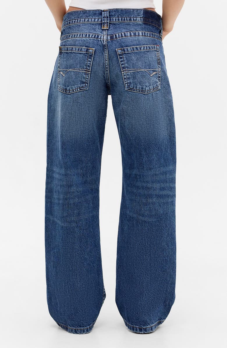 BDG Urban Outfitters Kayla Ripped Low Rise Wide Leg Jeans, Alternate, color, Blue