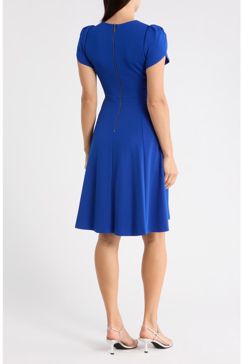 Tulip Sleeve Fit & Flare Dress, Alternate, color, REGATTA