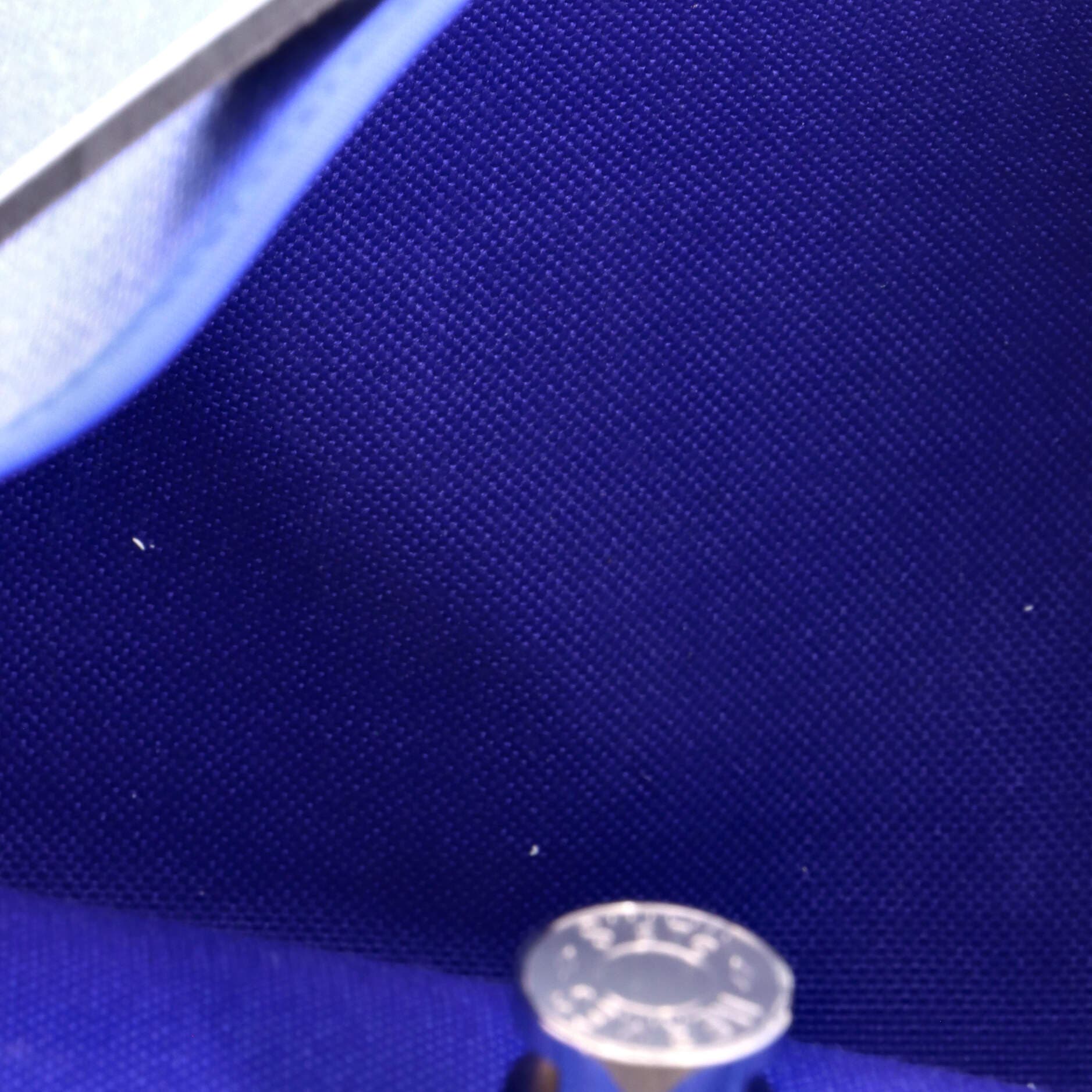 Pre-Owned Hermes Herbag Zip Leather and Toile 31, Alternate, color, Bleu Royal