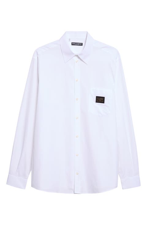 Logo Plaque Button-Up Shirt