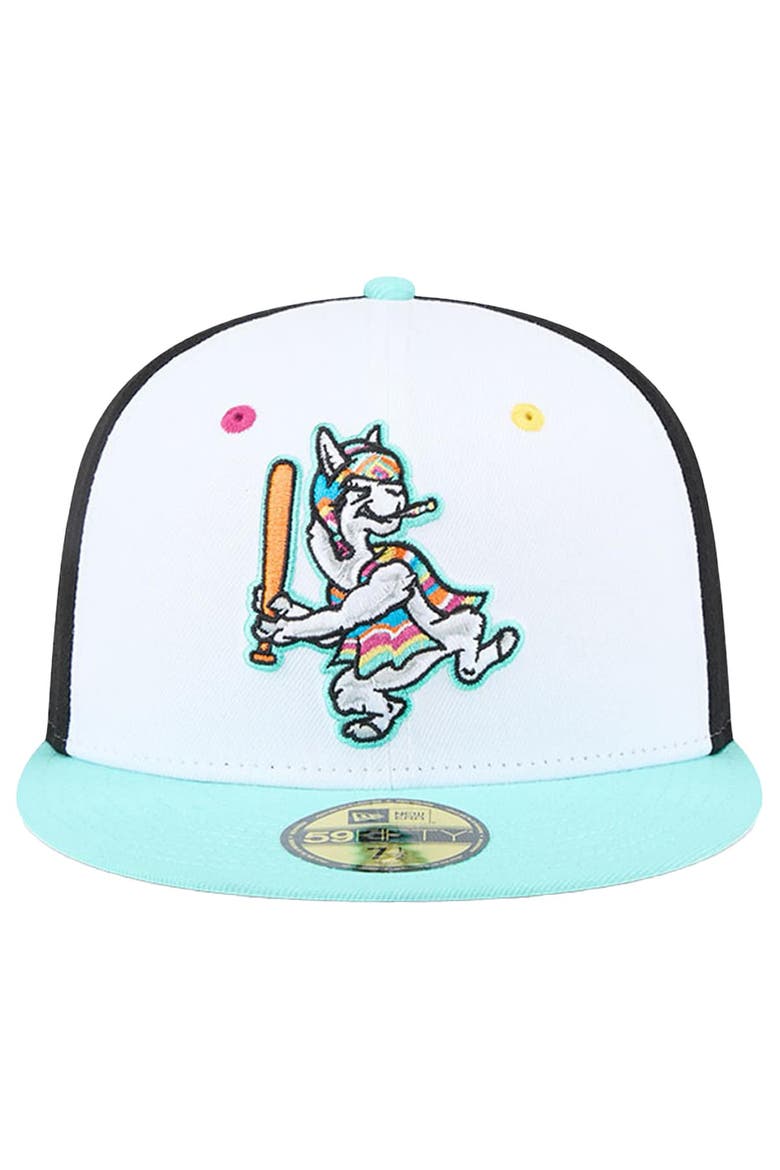 Men's New Era White Hickory Crawdads Copa de la Diversión 59FIFTY Fitted Hat, Alternate, color, White