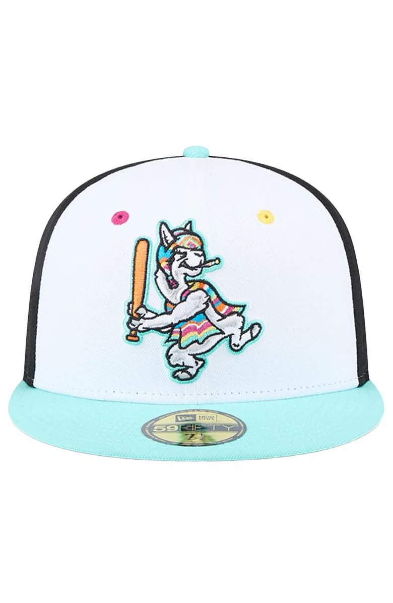 New Era Men's New Era White Hickory Crawdads Copa de la Diversión 59FIFTY Fitted Hat, Alternate, color, White