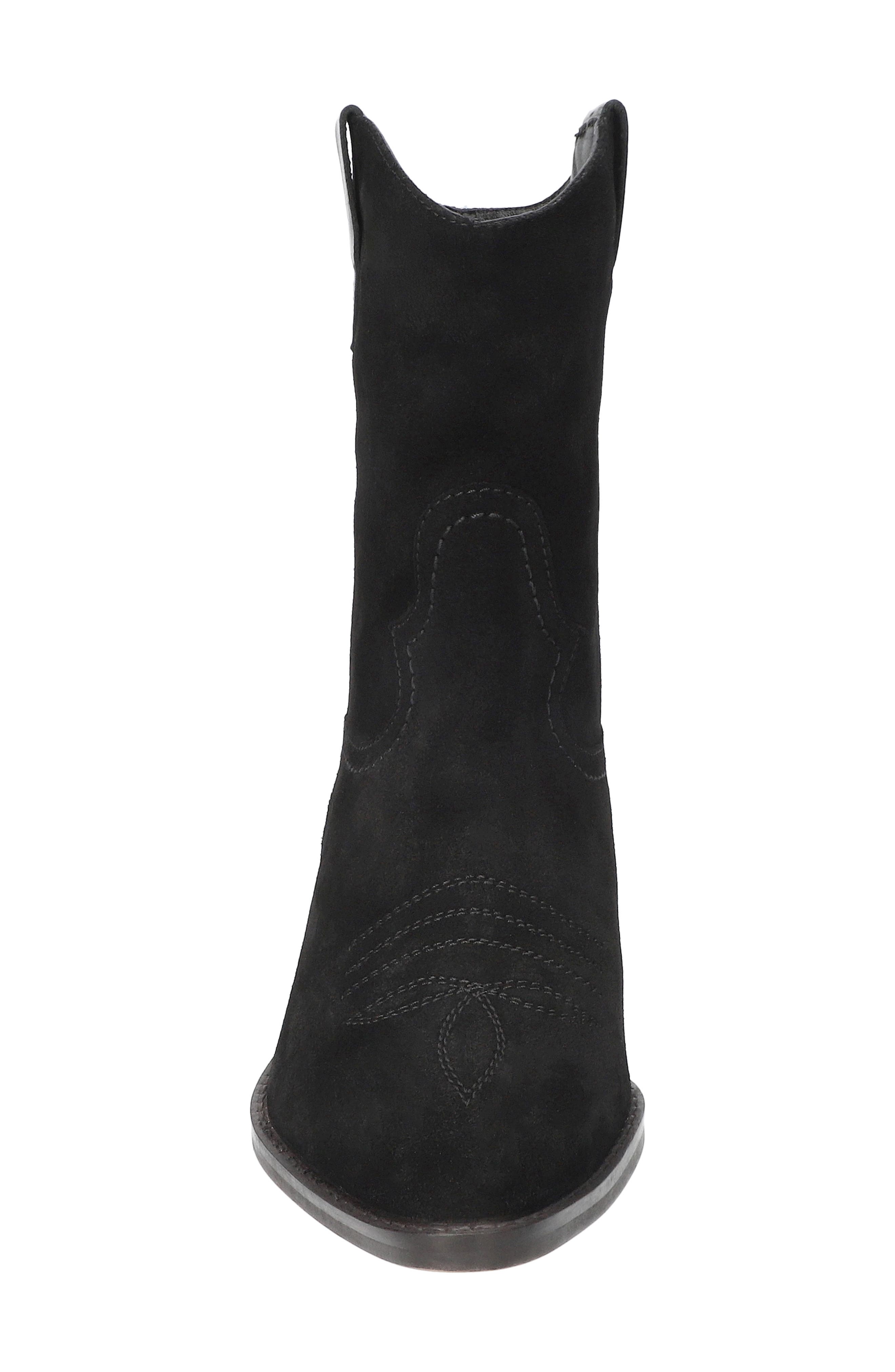 Frontier Western Boot, Alternate, color, BLACK SUEDE LEATHER