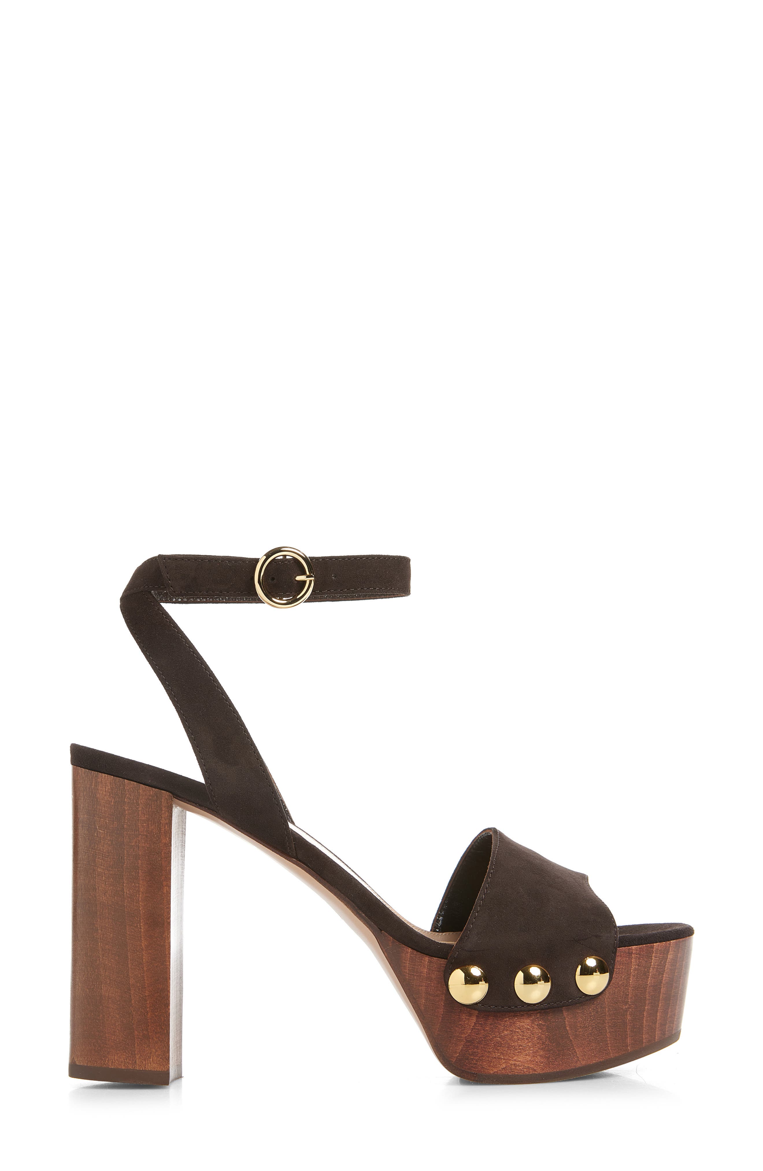 Gianvito Rossi Ardèa Ankle Strap Platform Sandal, Alternate, color, Moka