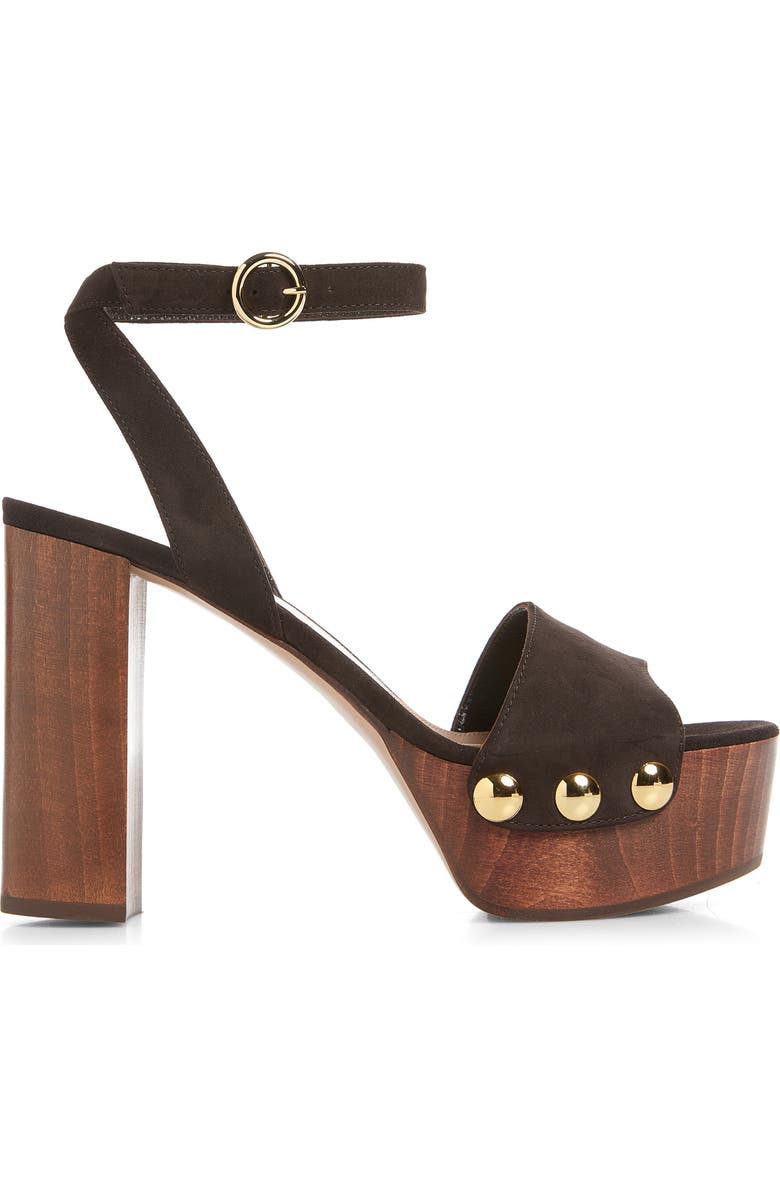 Gianvito Rossi Ardèa Ankle Strap Platform Sandal, Alternate, color, Moka