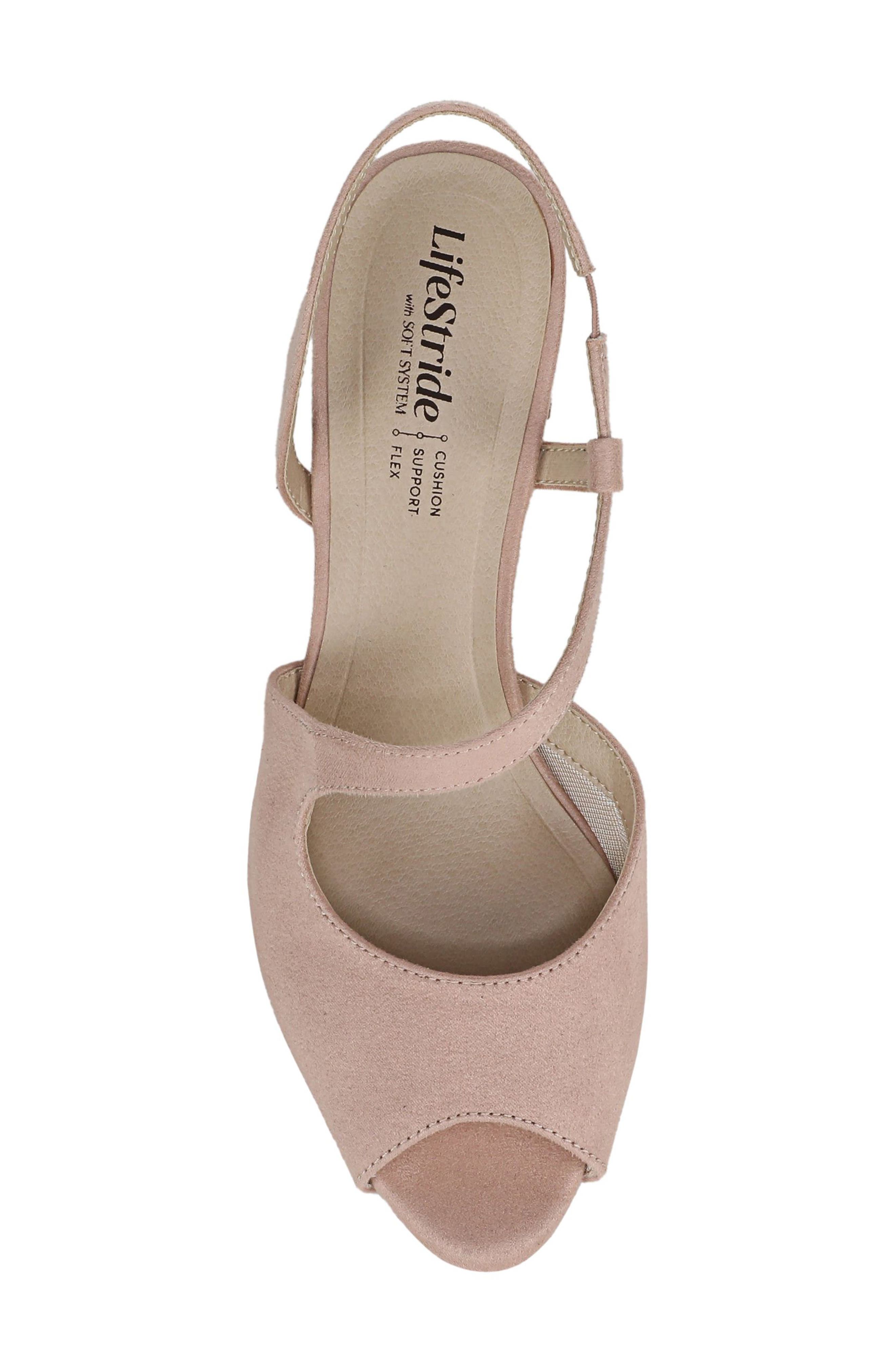 LifeStride Theo Slingback Peep Toe Pump, Alternate, color, True Blush