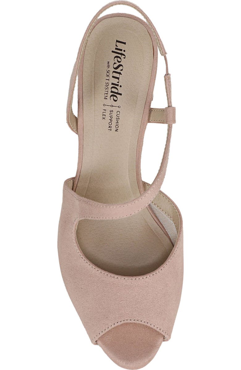 LifeStride Theo Slingback Peep Toe Pump, Alternate, color, True Blush