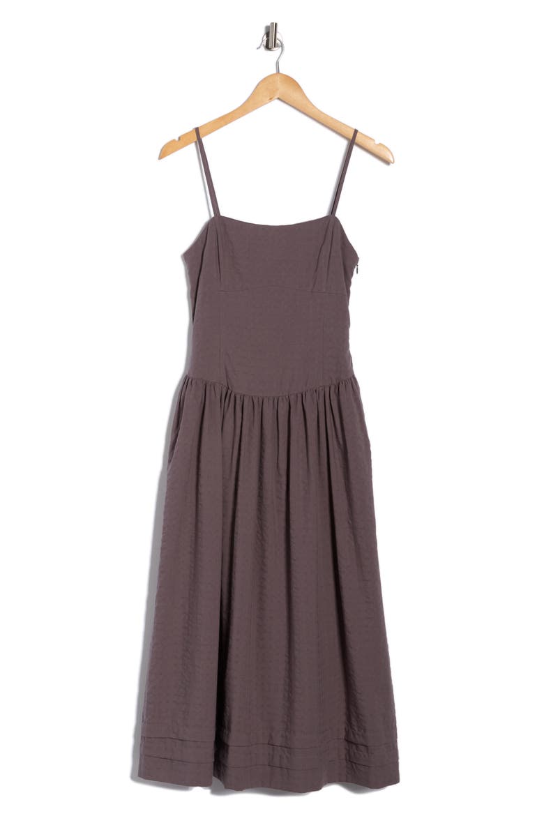 Pricilla Cotton Seersucker Sundress, Alternate, color, DUSTY MAUVE