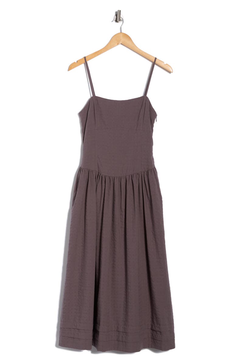 rag & bone Pricilla Cotton Seersucker Sundress, Alternate, color, Dusty Mauve