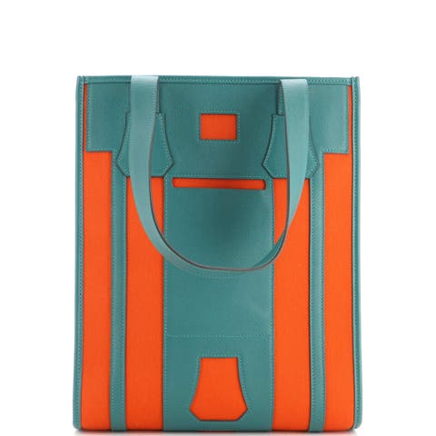 Petit H Bell Tote Toile and Leather PM