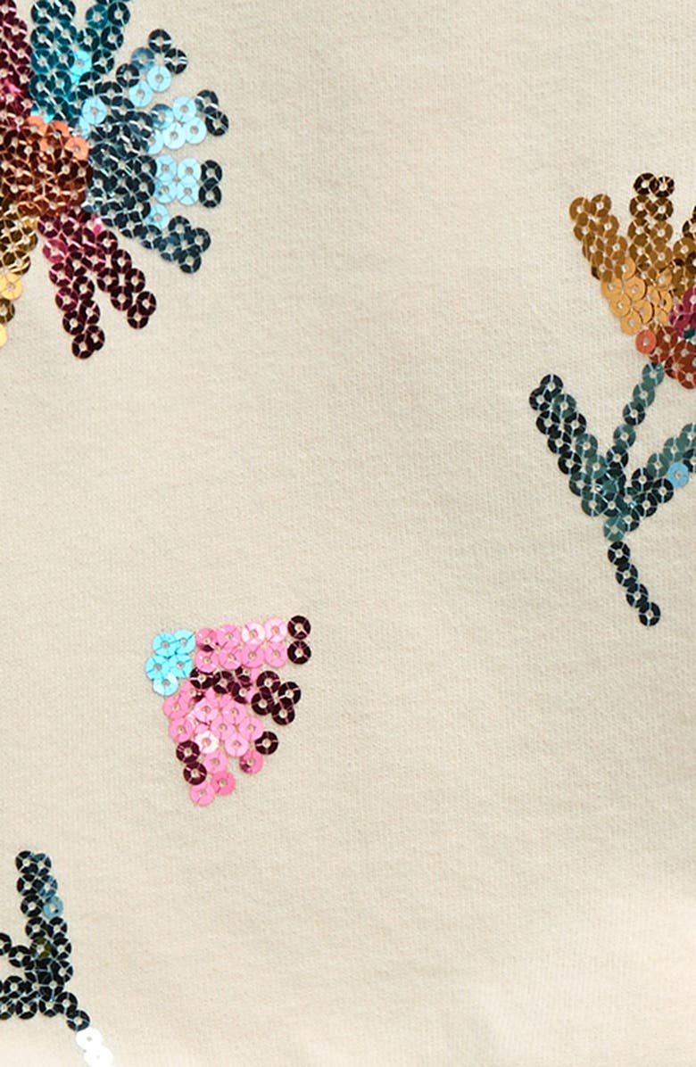 Peek Essentials Flowers Sequin Sweatshirt & Flare Pants Set, Alternate, color, 