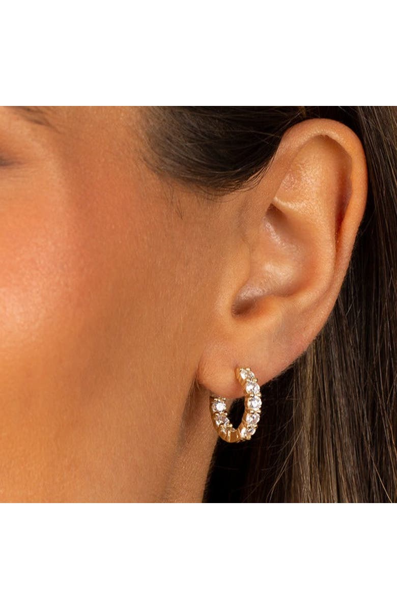 BY ADINA EDEN Mini CZ Tennis Huggie Earring, Alternate, color, 