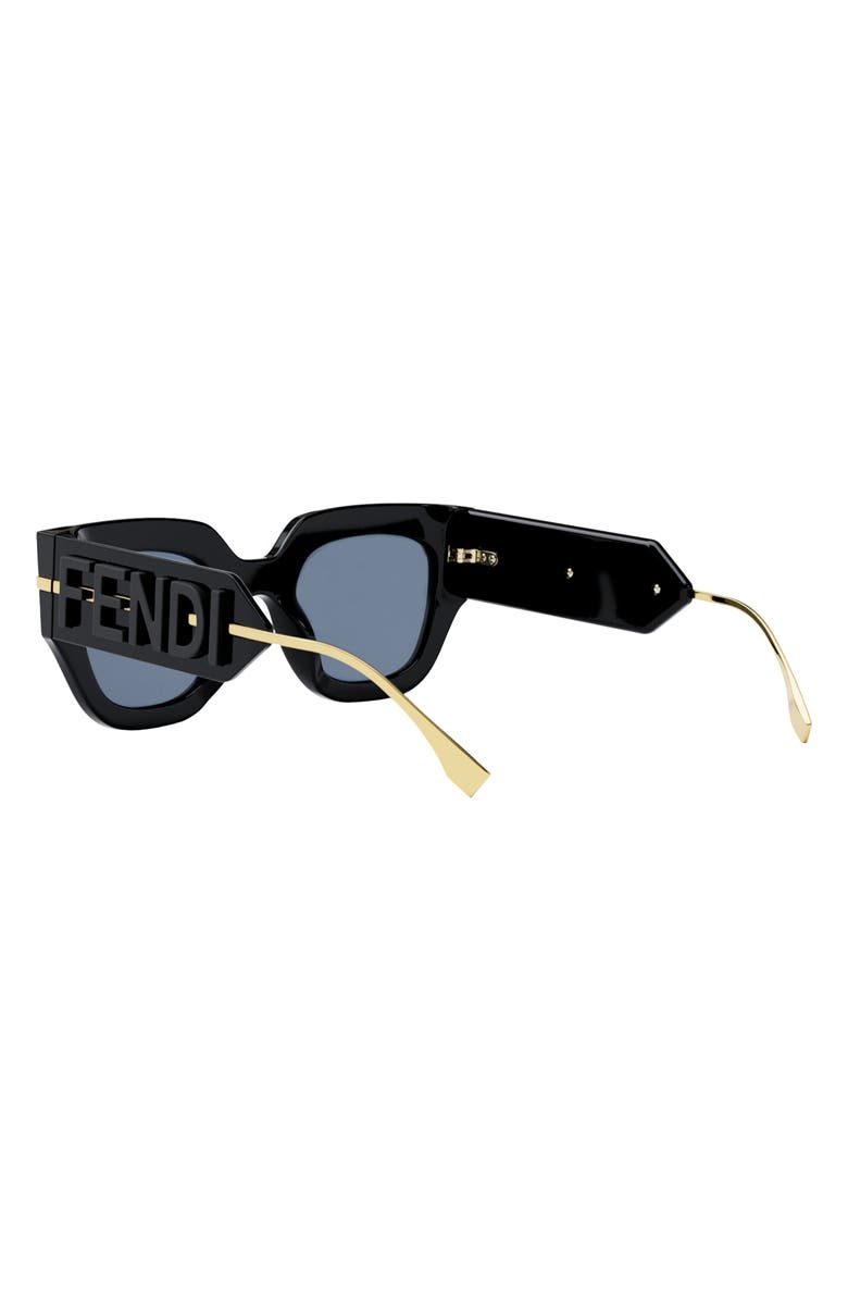 Fendi 'Fendigraphy 51mm Geometric Sunglasses, Alternate, color, 