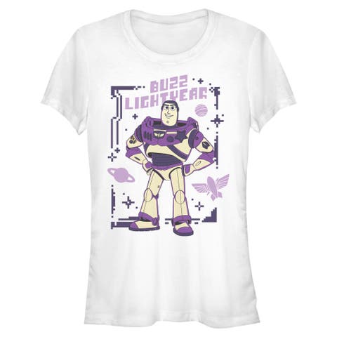 Junior's Purple Buzz Frame Short Sleeve Graphic T-Shirt