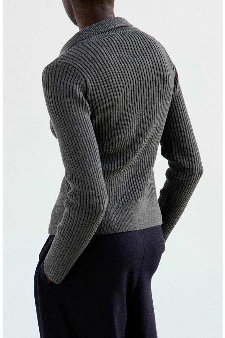 Toggle Rib Cardigan, Alternate, color, GREY