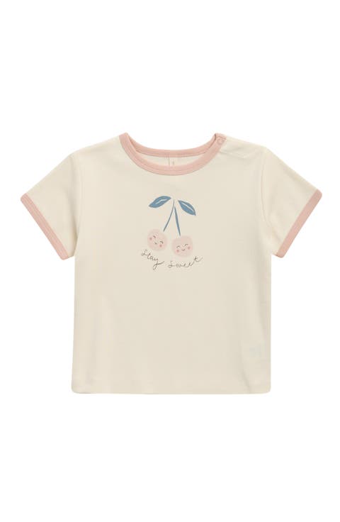 Cherry Organic Cotton Ringer T-Shirt (Baby)