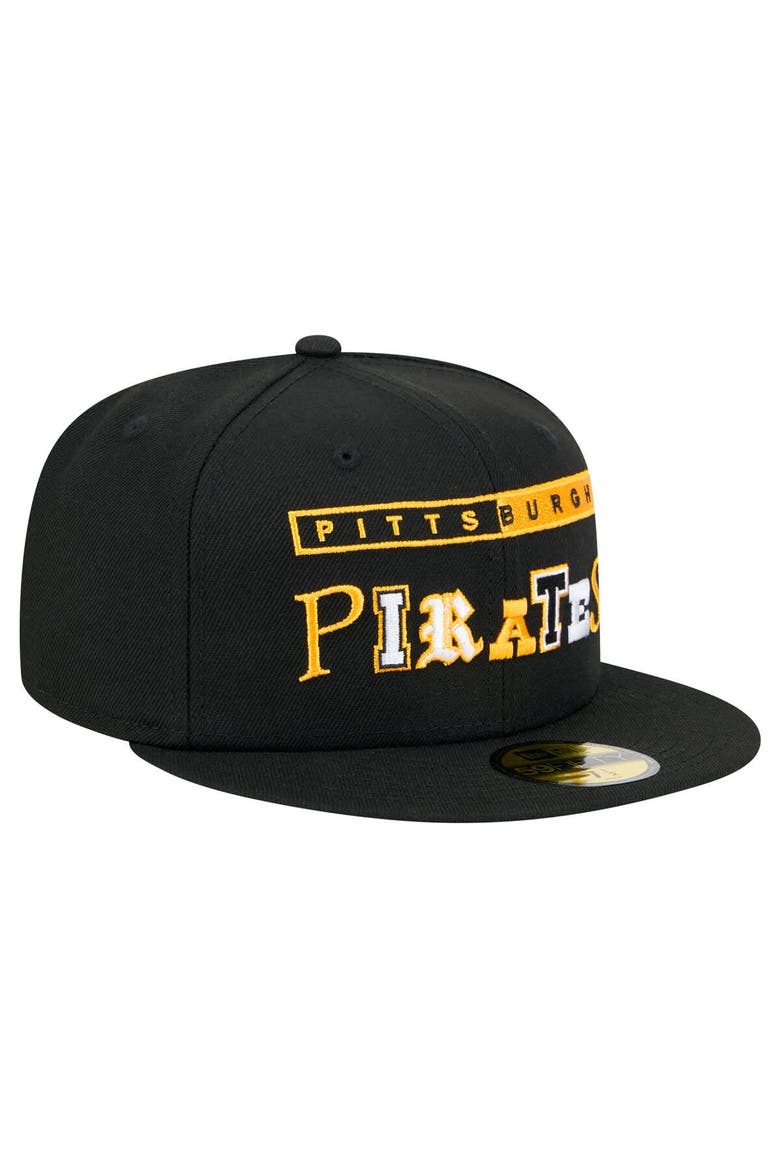 Men's New Era Black Pittsburgh Pirates Ransom 59FIFTY Fitted Hat, Alternate, color, Black