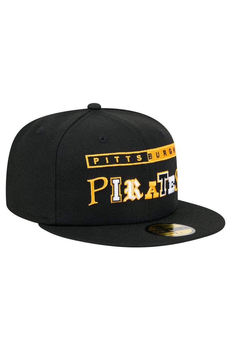 New Era Men's New Era Black Pittsburgh Pirates Ransom 59FIFTY Fitted Hat, Alternate, color, Black