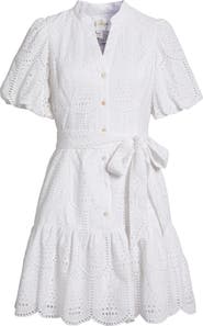 Lilly Pulitzer® Xylia Tie Belt Cotton Minidress