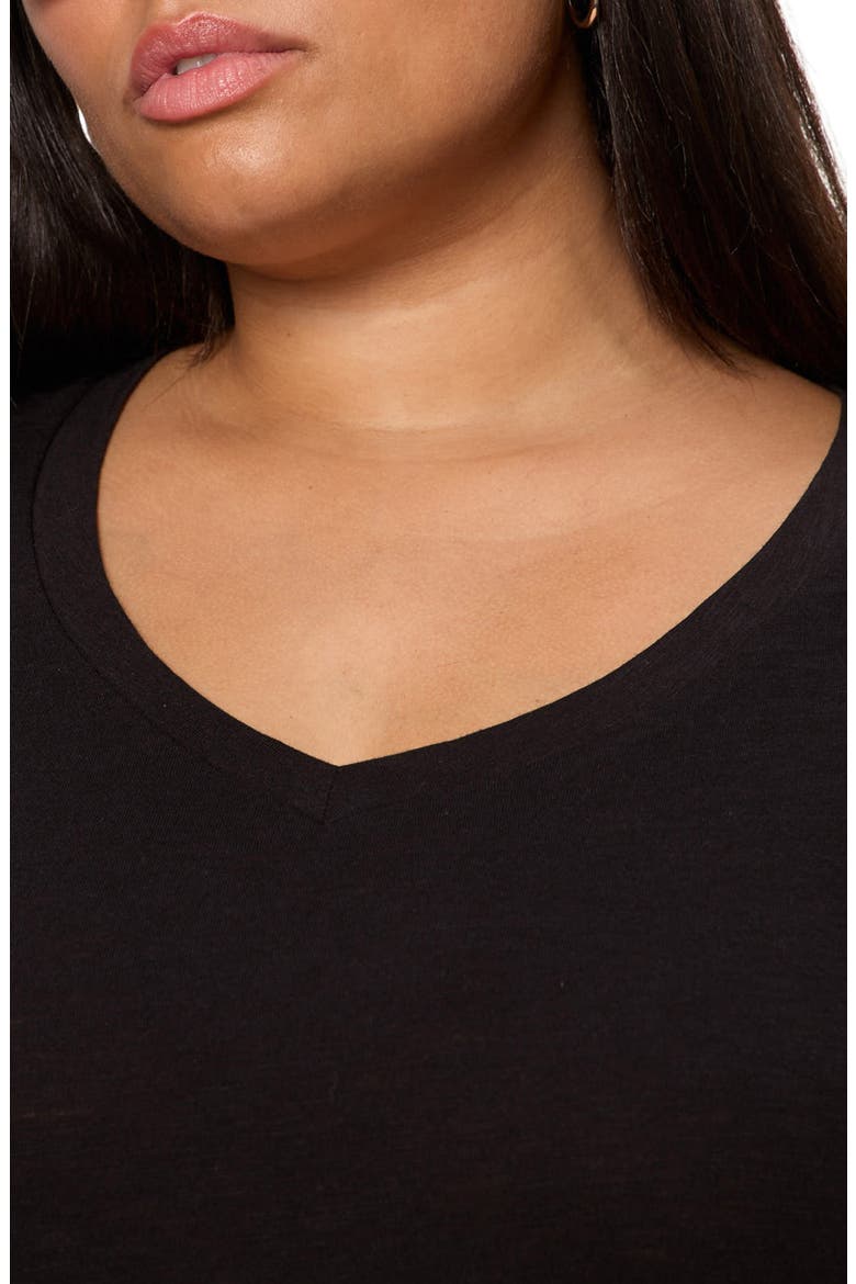 V-Neck T-Shirt, Alternate, color, BLACK