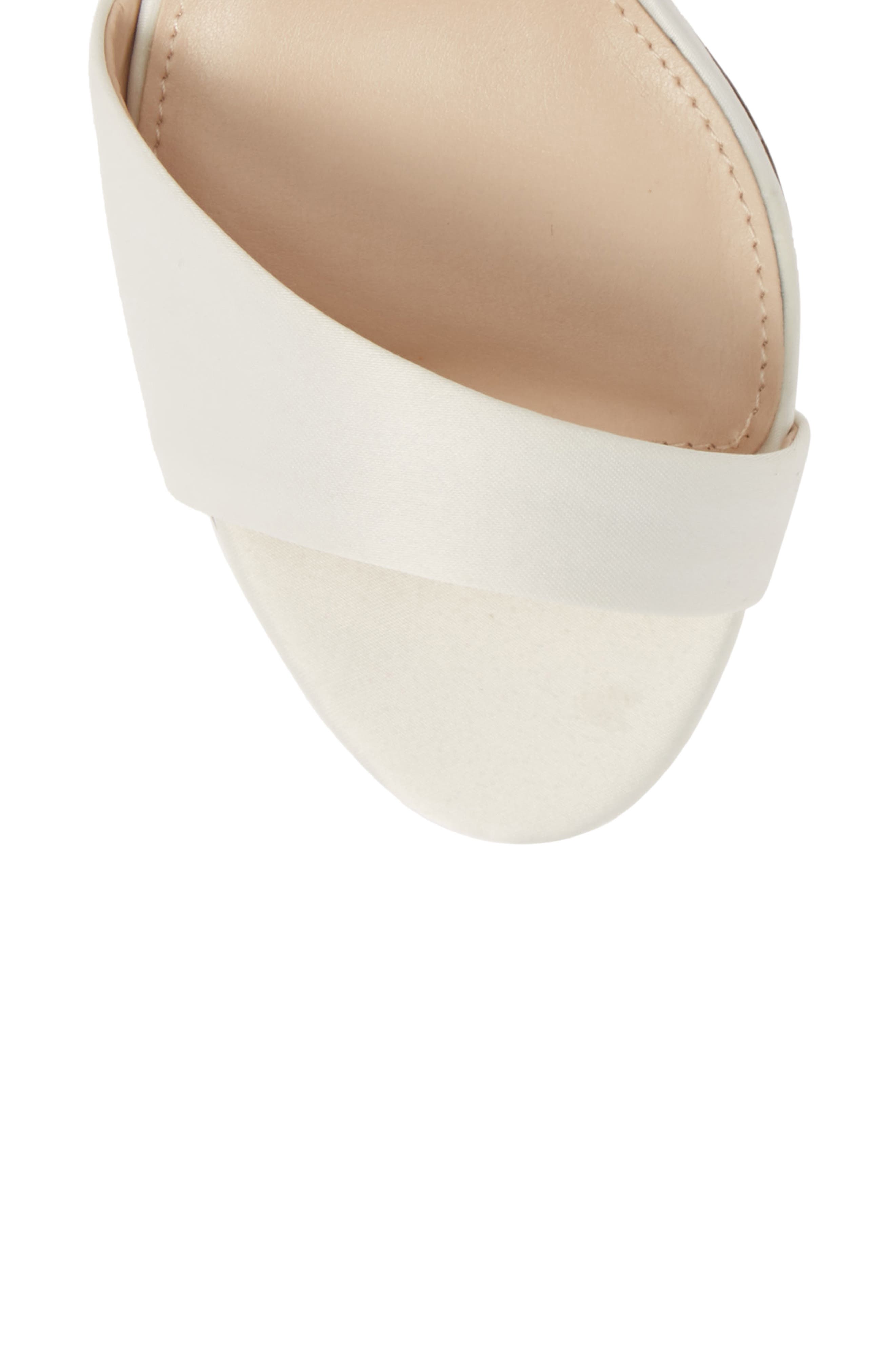 Vera Embellished Ankle Strap Sandal, Alternate, color, IVORY SATIN