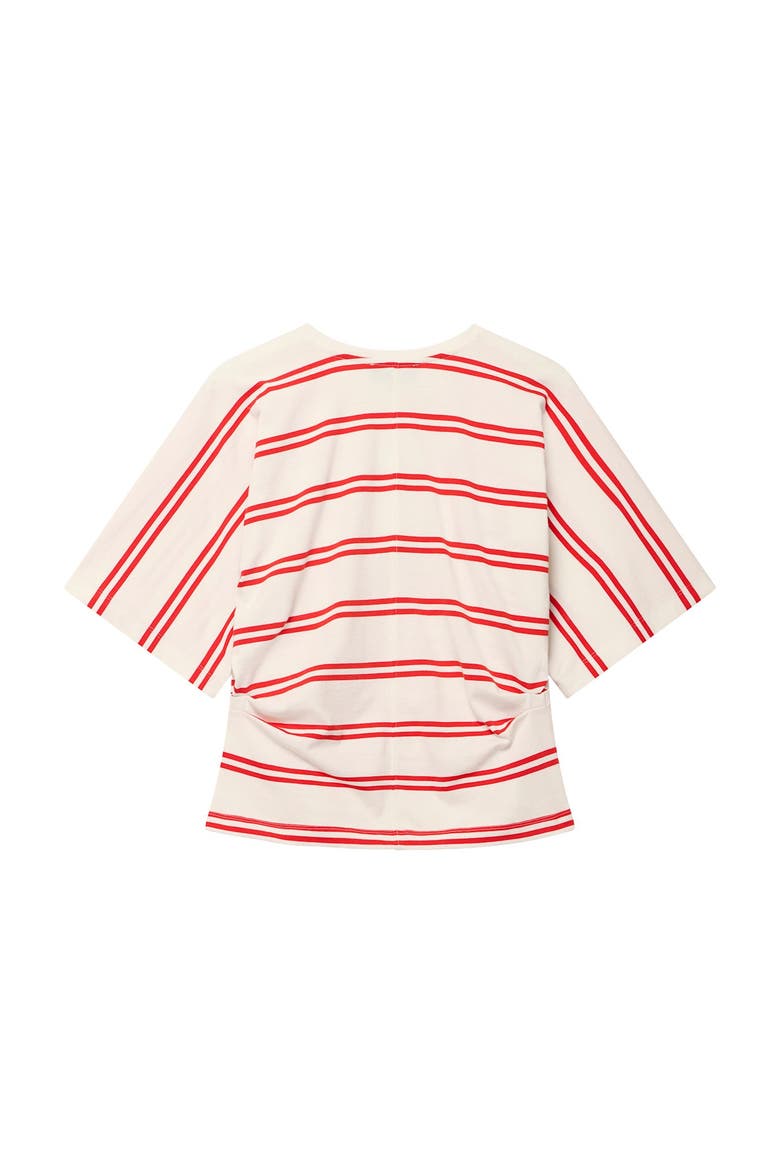 Striped Batwing T-Shirt, Alternate, color, Red