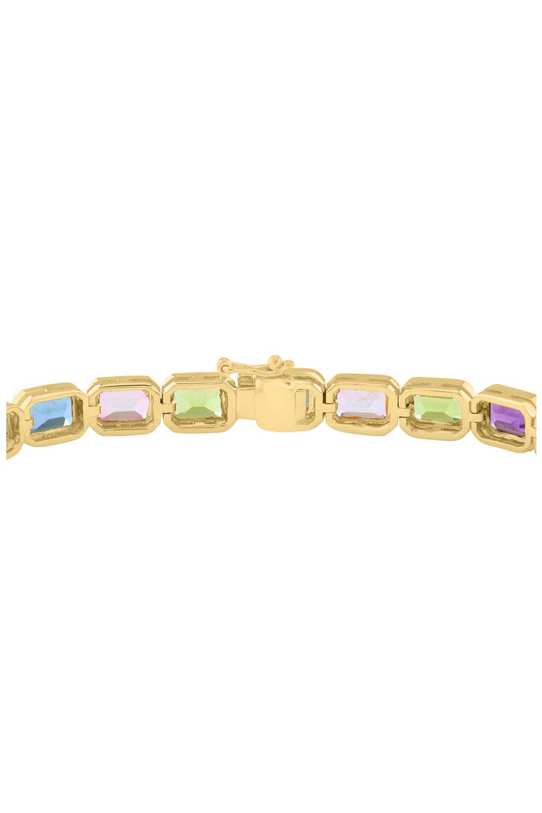 Multicolor Stone Gold Plated Silver Bracelet, Alternate, color, MULTI
