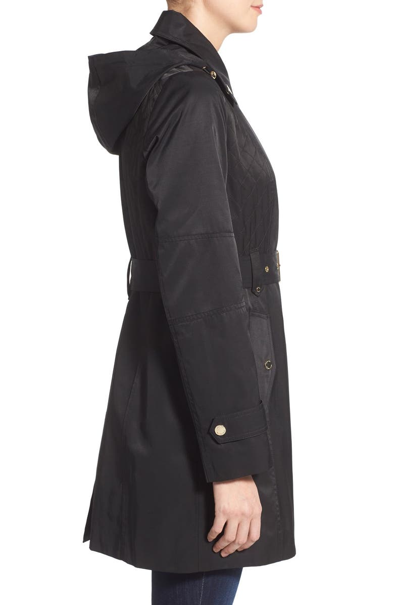 MICHAEL Michael Kors Asymmetrical Hooded Trench Coat, Alternate, color, 