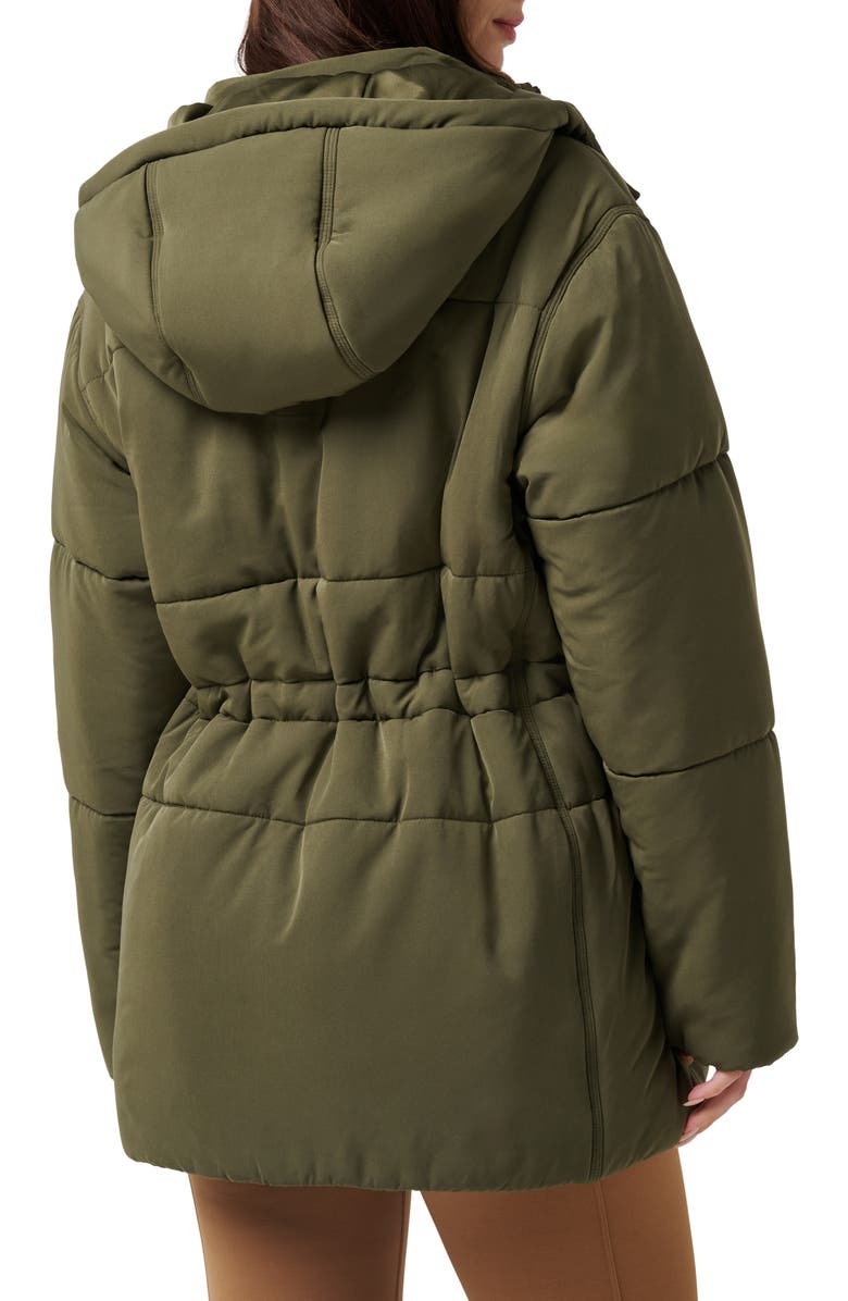 TravisMathew Mont Blanc Quilted Hooded Puffer Jacket, Alternate, color, Grape Leaf