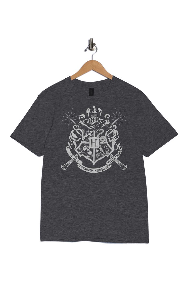 Harry Potter Hogwarts Emblem Graphic T-Shirt, Alternate, color, DARK HEATHER