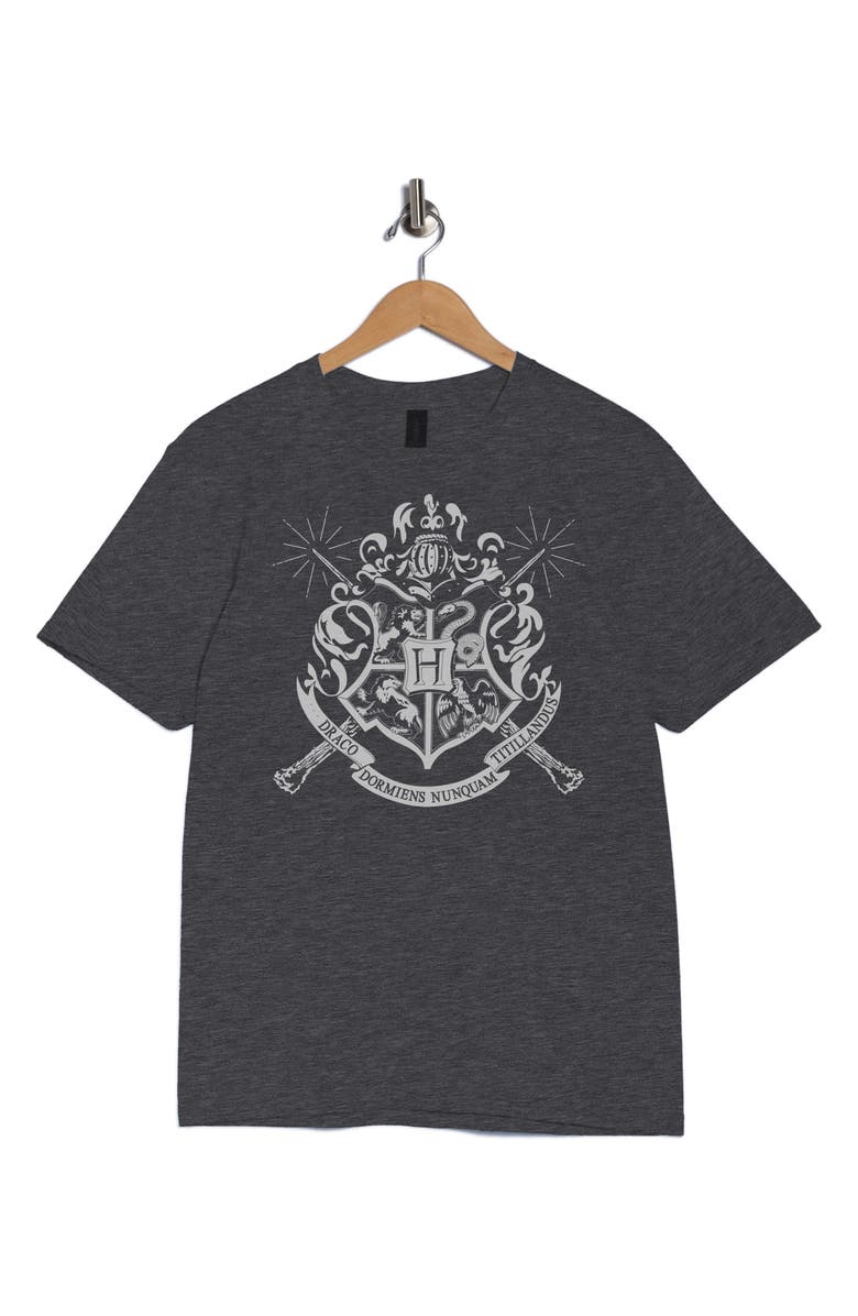 Monster Digital Harry Potter Hogwarts Emblem Graphic T-Shirt, Alternate, color, Dark Heather