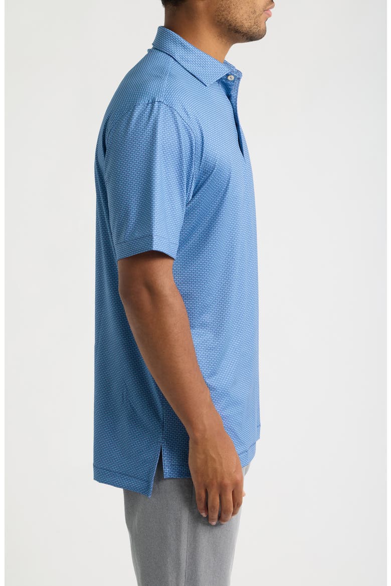 Hague Summer Comfort Microprint Performance Jersey Polo, Alternate, color, BALI BLUE