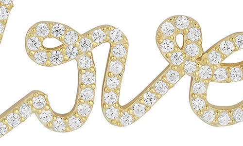 Glaze Jewelry Gold Vermeil Script Love Necklace In Gold