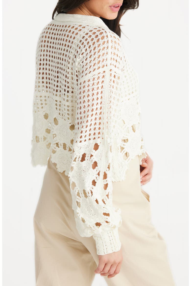 Pixie Open Stitch Top, Alternate, color, OFF WHITE