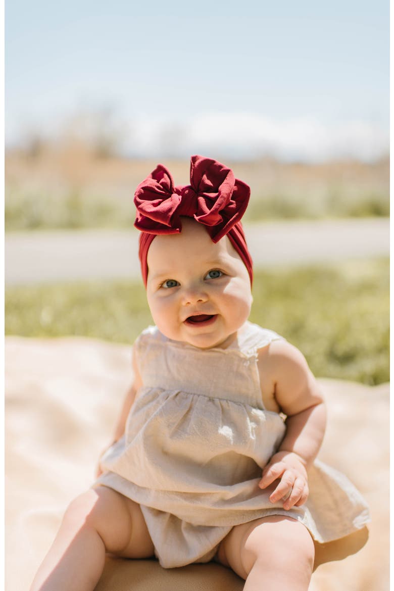 2-Pack Fab-Bow-Lous Headbands (Nordstrom Exclusive), Alternate, color, RUBY/ IVORY